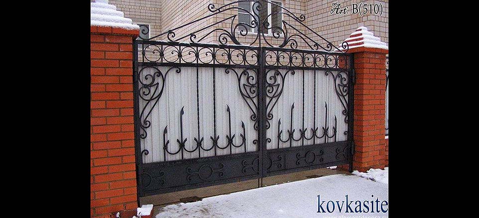 распашные откатные ворота в москве №10